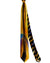 Vitaliano Pancaldi Silk Tie Brown Yellow Swirl Design