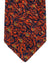 Vitaliano Pancaldi PLEATED SILK Tie Orange Black Mini Floral Design