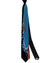 Vitaliano Pancaldi Silk Tie Black Aqua Multi Colored Ornamental Swirl Design