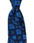 Vitaliano Pancaldi PLEATED SILK Tie Navy Blue Medallions