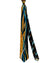 Vitaliano Pancaldi Silk Tie Black Orange Aqua Paisley Swirl Design