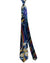 Vitaliano Pancaldi Silk Tie Black Blue Orange Swirl Floral Design