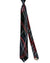 Vitaliano Pancaldi Silk Tie Black Red Silver Swirl Geometric Design