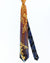 Vitaliano Pancaldi Silk Tie Brown Gold Blue Swirl & Baroque Design