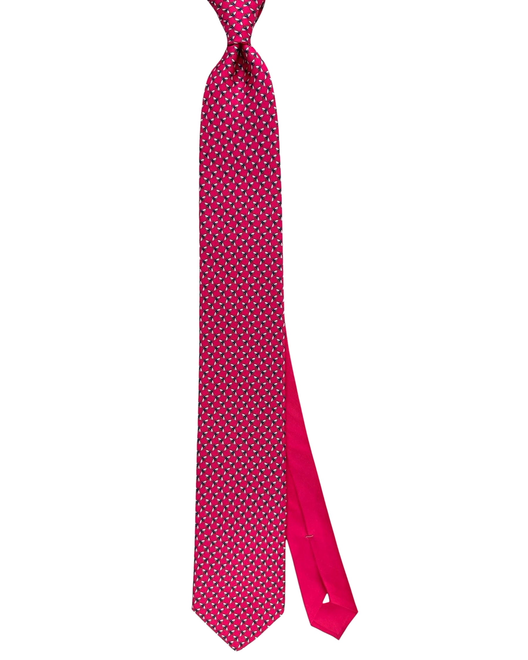 Thomas Pink Silk Tie Cranberry Pink Bee Novelty Design