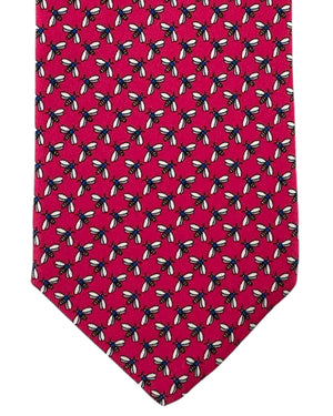 Thomas Pink Silk Tie Cranberry Pink Bee Novelty Design