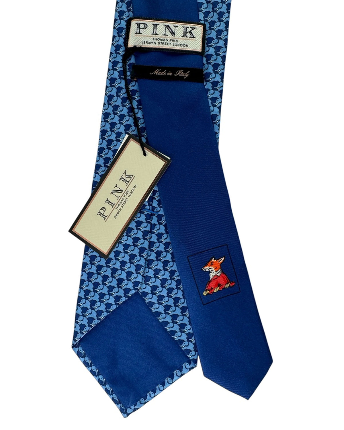 New Tie Navy Blue Elephant Novelty 