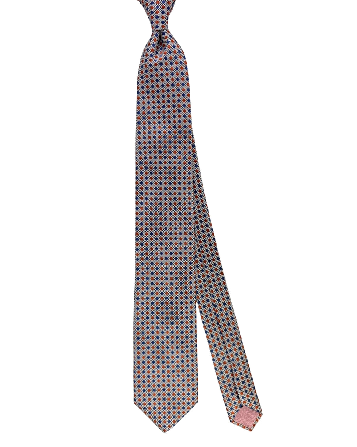 Thomas Pink Tie Silver Royal Blue Brown Design