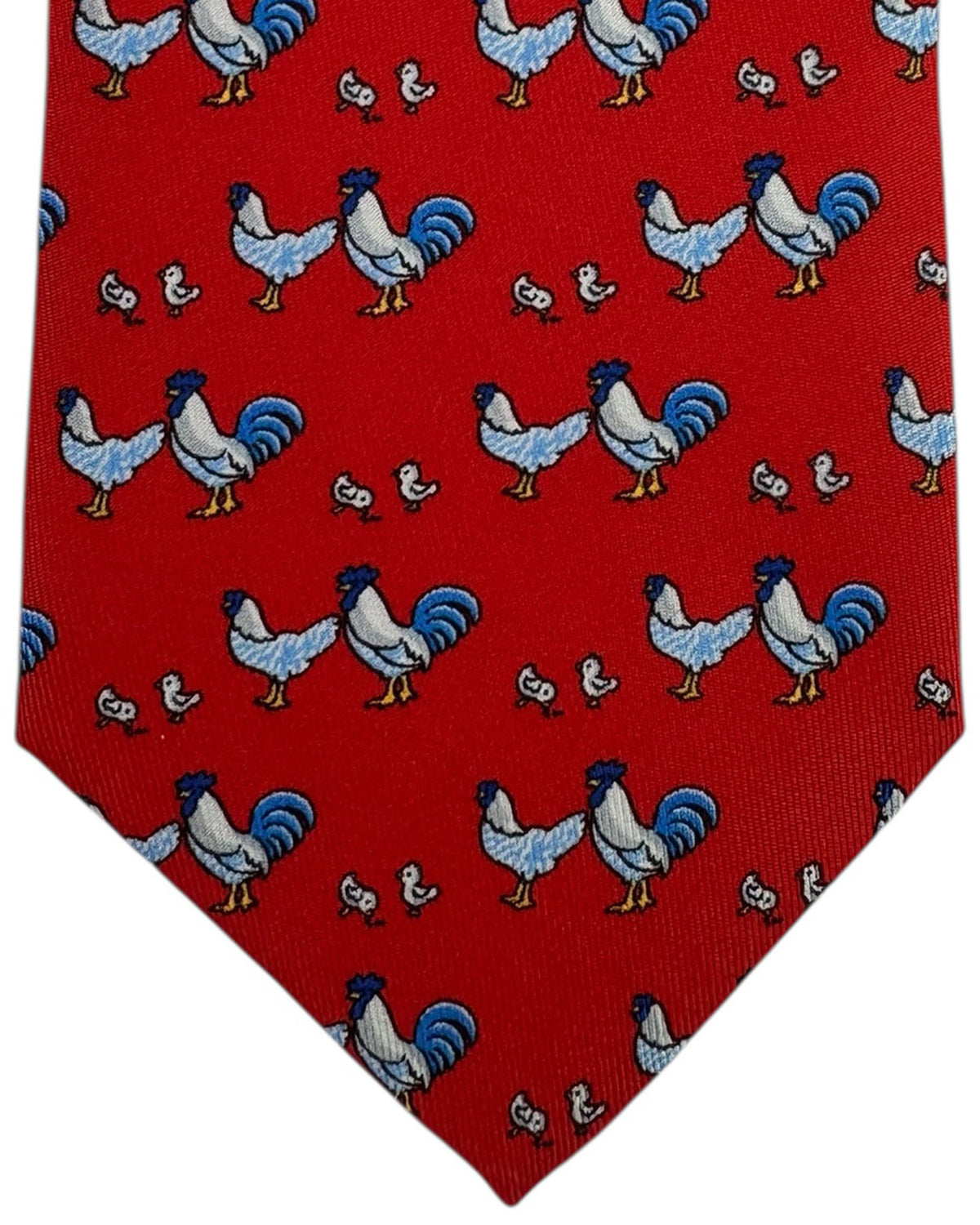 Thomas Pink Tie Red Rooster Novelty Design