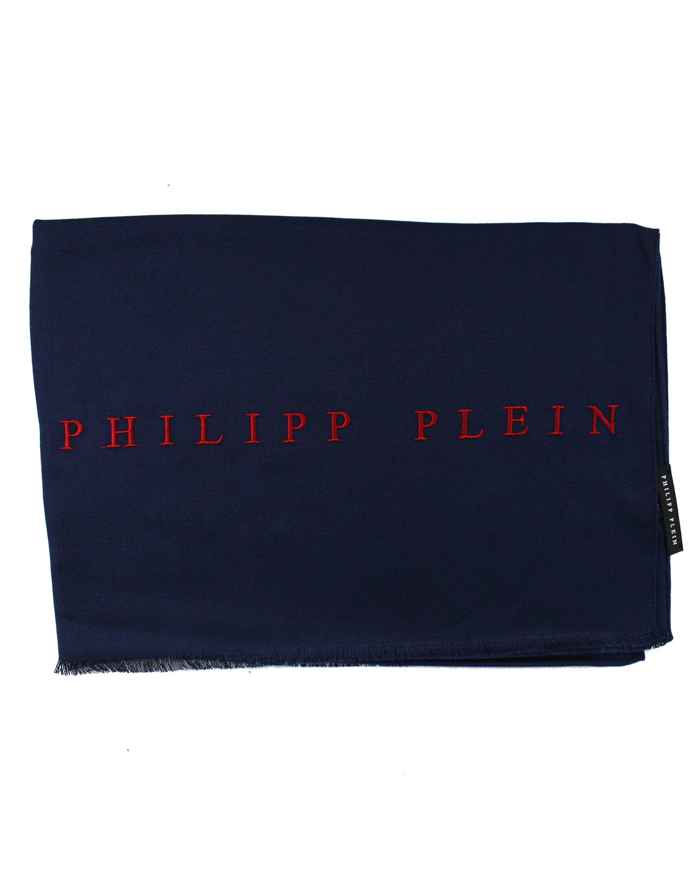 Philipp Plein Scarf Navy Red Logo 