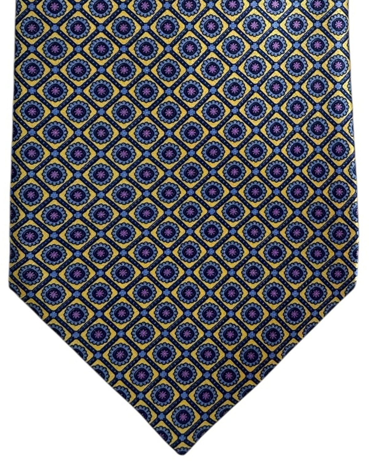 Orange-Gold Blue Purple Tie