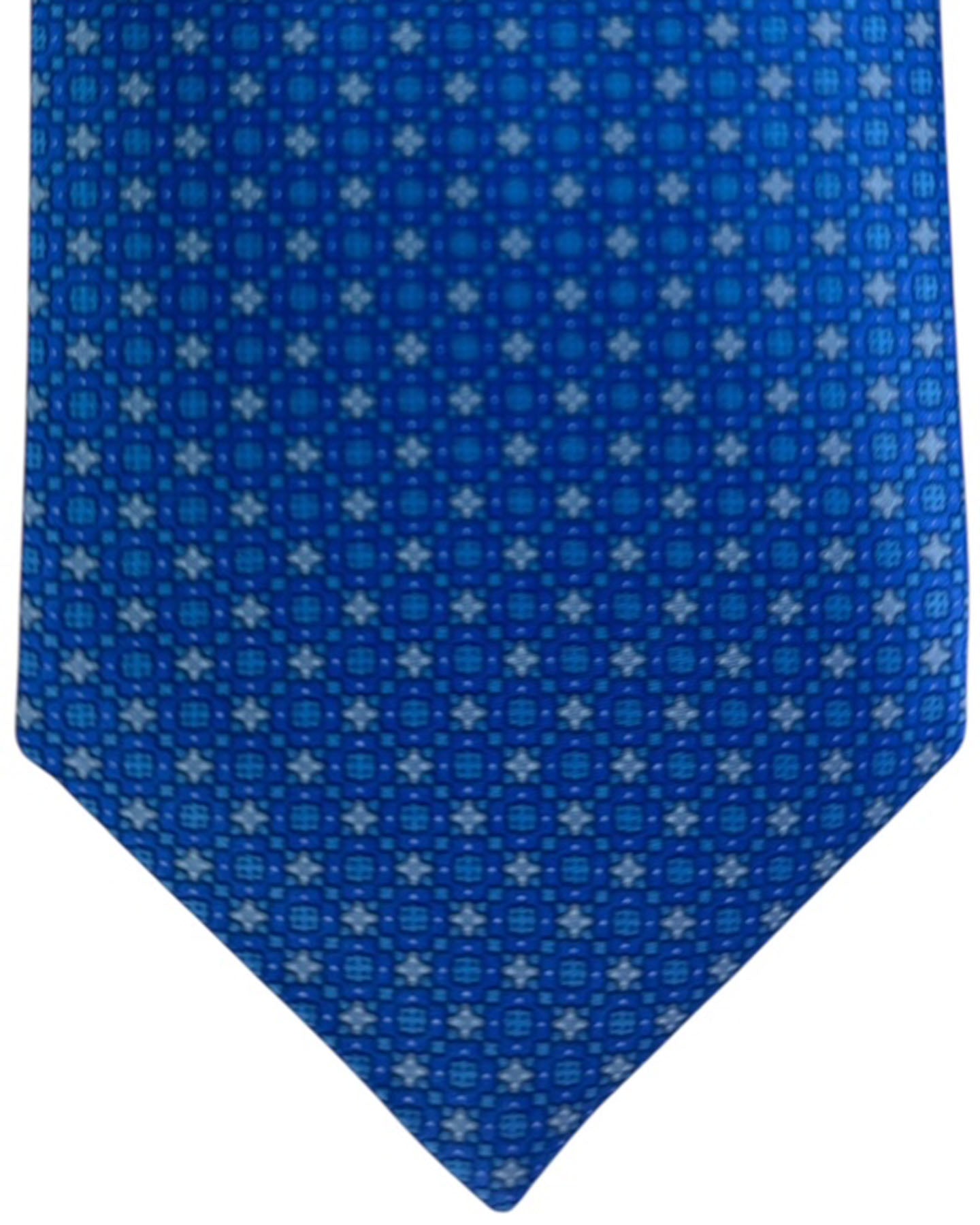 Stefano Ricci Tie Royal Blue Small Floral Medallion Pattern