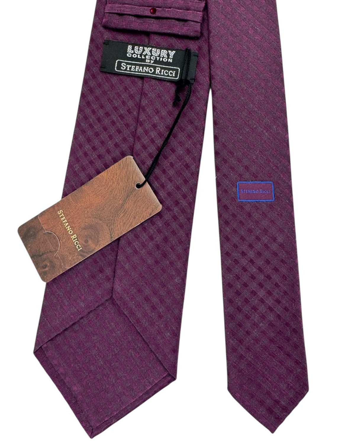 Stefano Ricci Silk Tie Deep Plum Purple