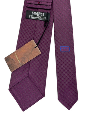 Stefano Ricci Silk Tie Deep Plum Purple