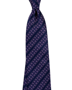 Stefano Ricci Silk Tie Purple Patterened Stripes
