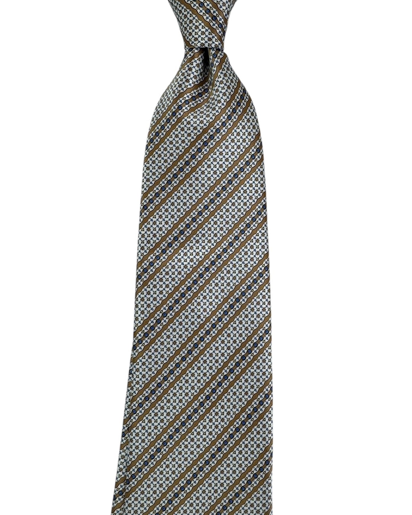 Stefano Ricci Tie Gray Patterned Stripes
