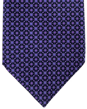 Stefano Ricci Silk Tie Purple Micro Floral Cluster Pattern