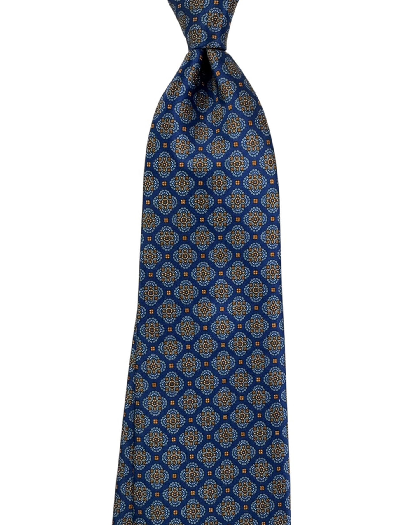 Stefano Ricci Tie Classic Midnight Blue Medallion Pattern