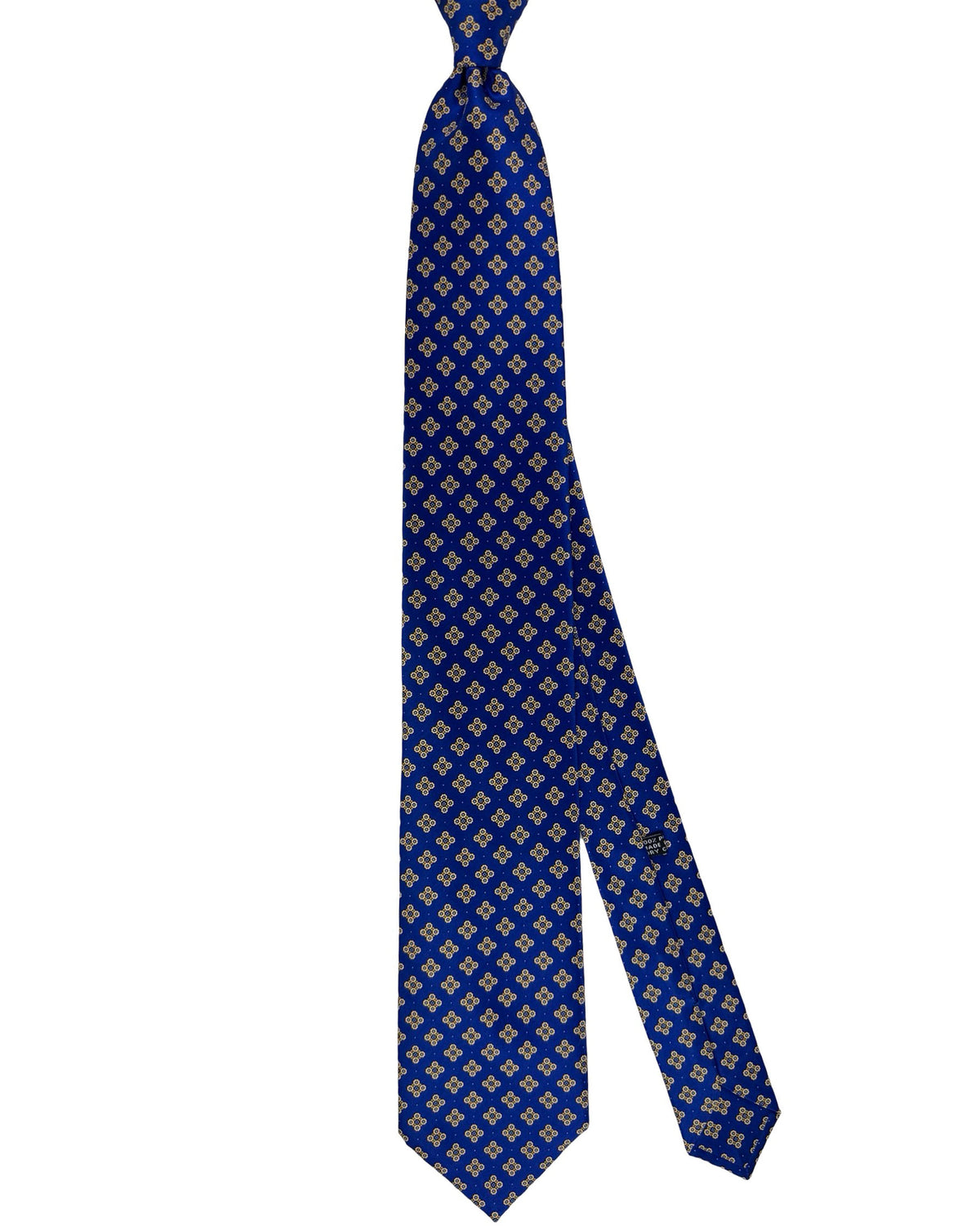 Stefano Ricci Tie Royal Blue Gold Medallion