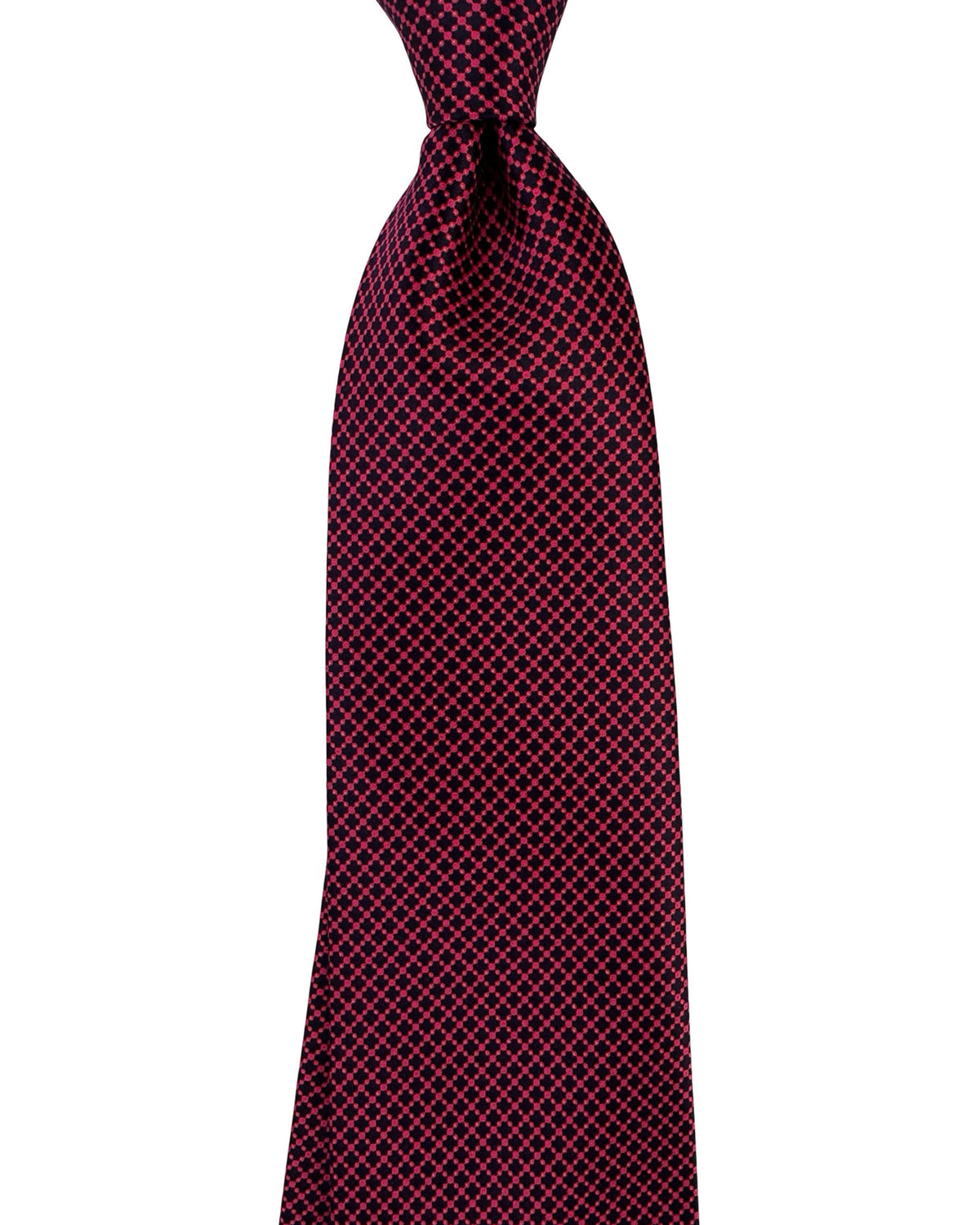 Stefano Ricci Tie Midnight Red Micro Geometric Pattern