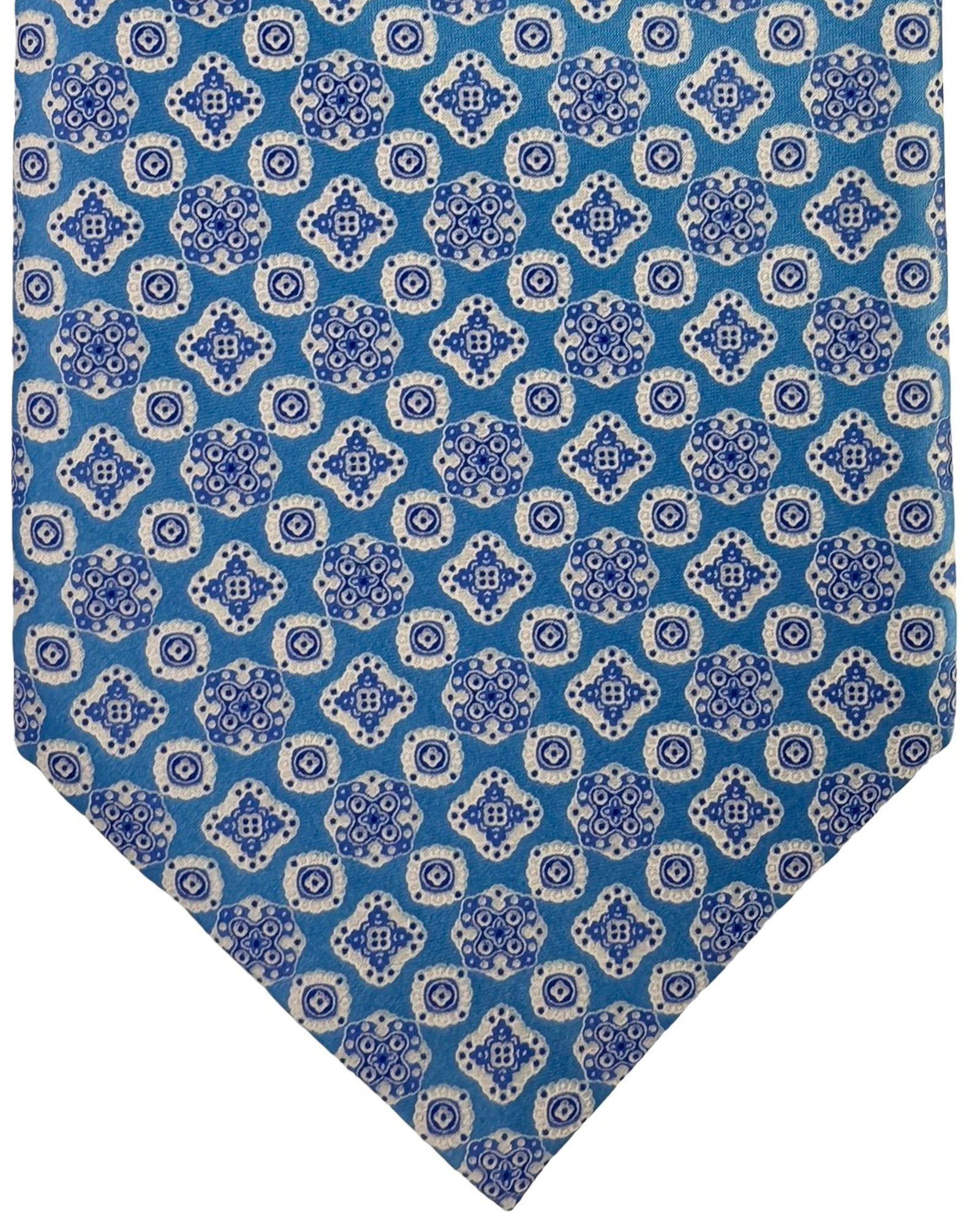 Stefano Ricci Tie Sky Blue Mini Medallion