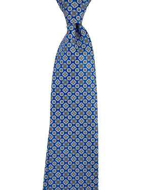 Stefano Ricci Tie Blue Gray Mini Medallion