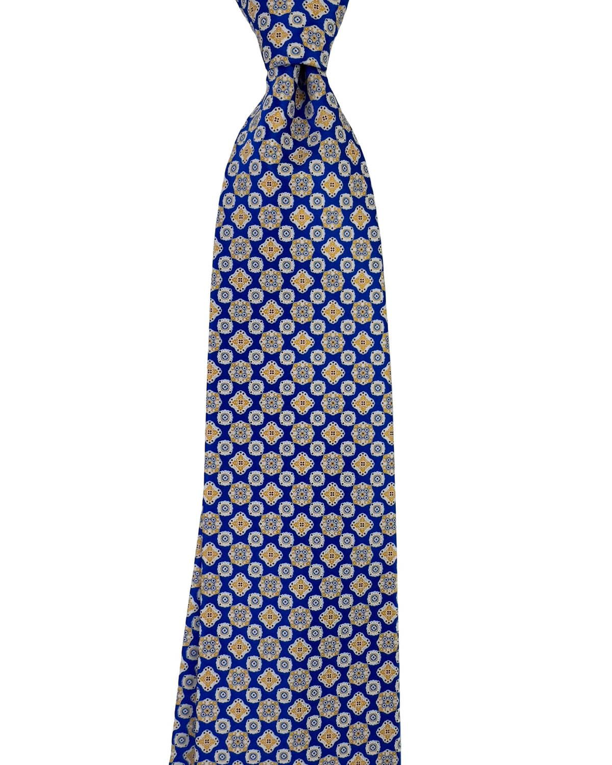 Stefano Ricci Tie Royal Blue Gold Medallion