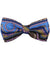 Emilio Pucci Silk Bow Tie Blue Brown Magenta Geometric Design - Made In Italy
