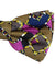 Emilio Pucci Silk Bow Tie Brown Magenta Geometric Pre-Tied - Made In Italy