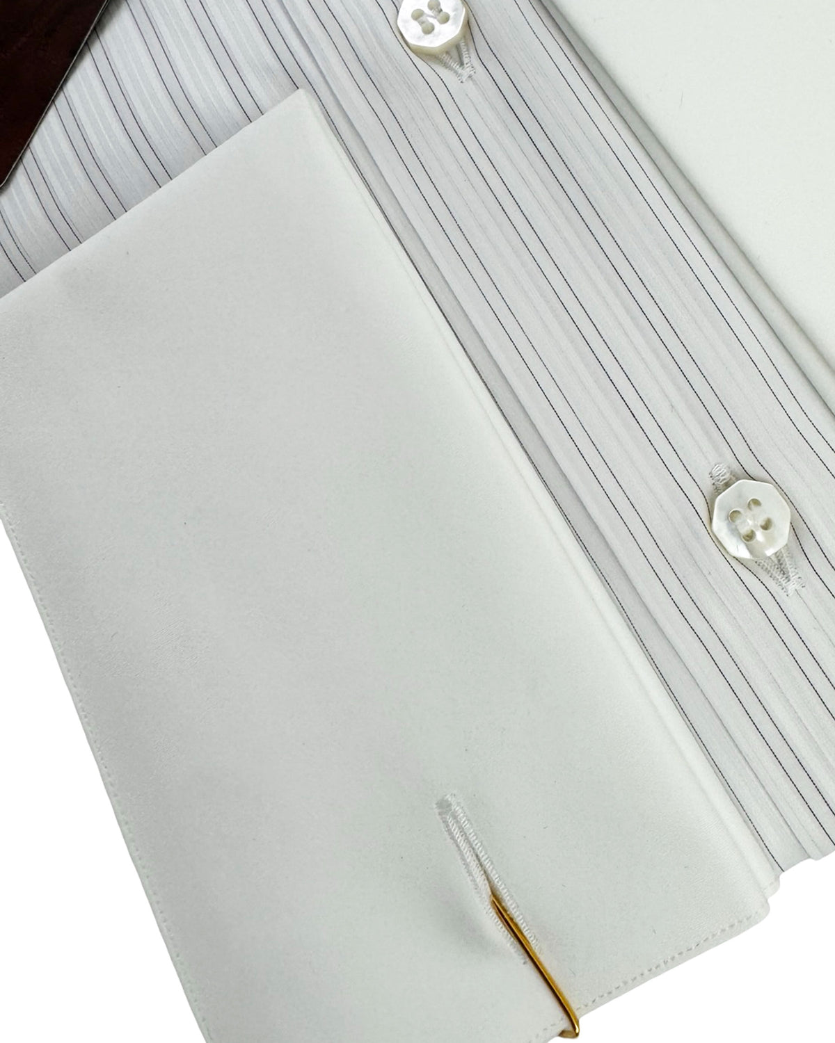 Stefano Ricci Shirt French Cuffs White Purple Stripes
