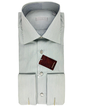 Stefano Ricci Shirt French Cuffs Gray Stripes