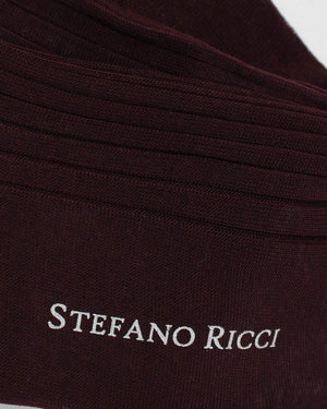 Stefano Ricci Dress Socks Bordeaux 