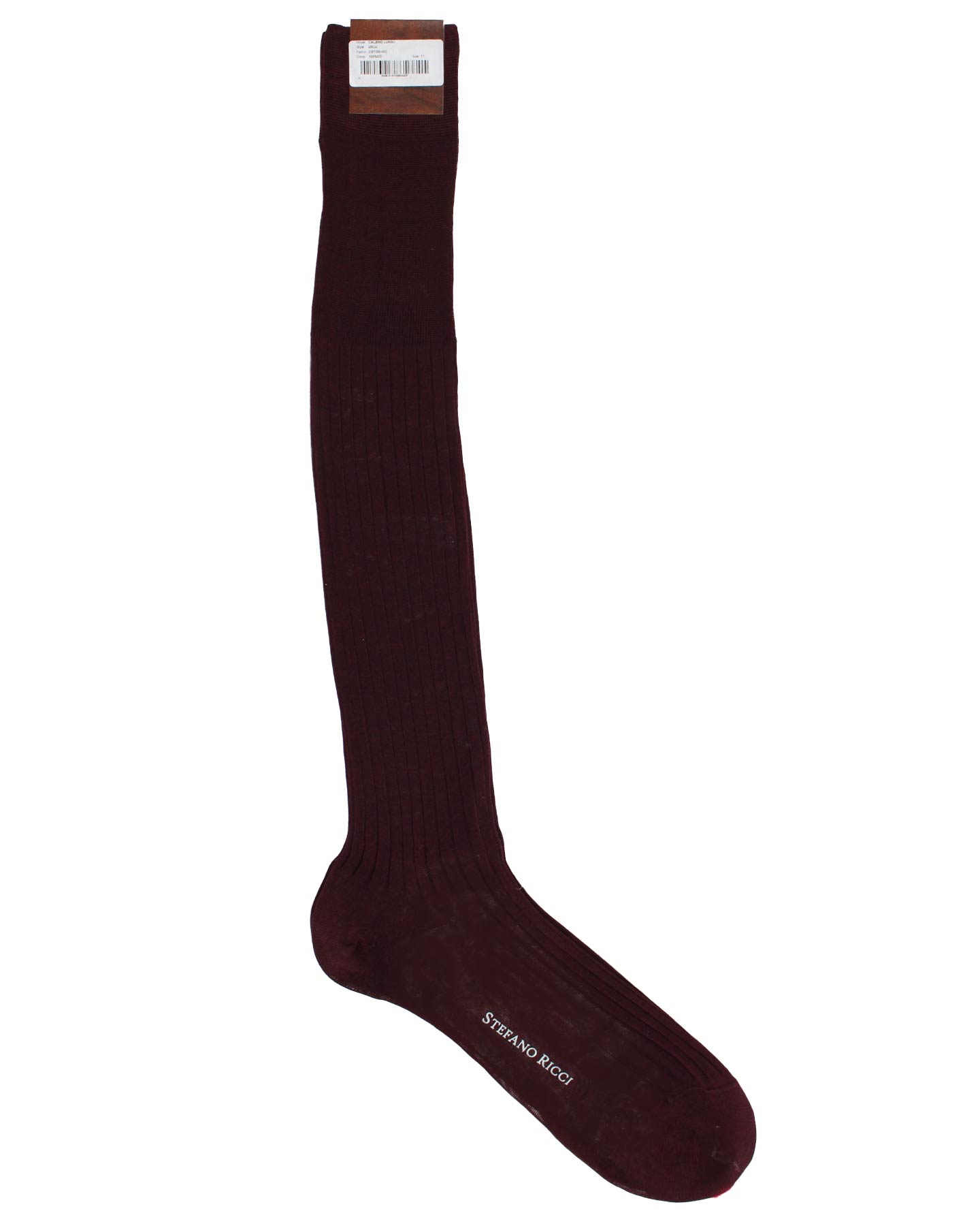 Stefano Ricci Dress Socks Bordeaux Solid Ribbed - US 12/ EUR 46 Over The Calf SALE Stefano Ricci Dress Socks Bordeaux Solid Ribbed - US 12/ EUR 46 Over The Calf SALE