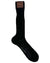 Stefano Ricci Socks Black Ribbed
 Mid Calf Men Socks