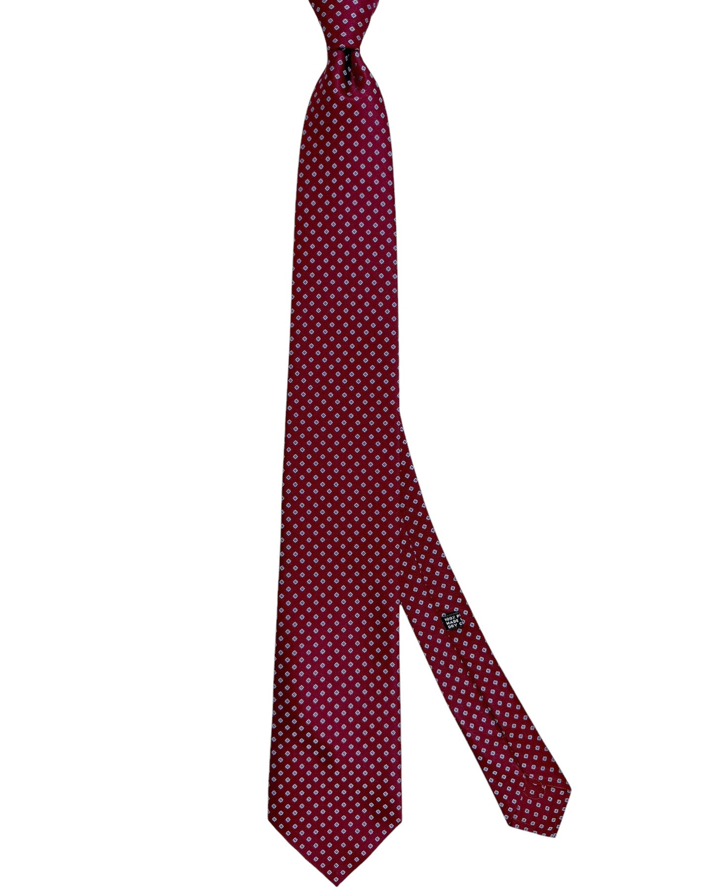 Stefano Ricci Silk Tie Maroon Sky Blue Mini Floral