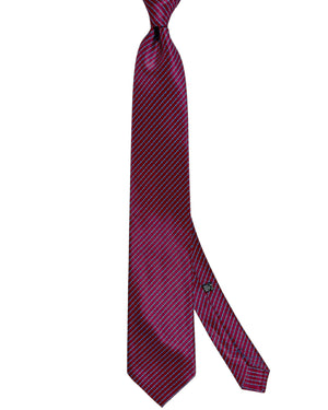 Stefano Ricci Silk Tie Maroon Royal Blue Stripes