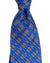 Stefano Ricci Tie Royal Blue Orange Yellow Geometric Design - Pleated Silk