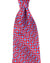 Stefano Ricci Pleated Silk Tie Red Blue Geometric