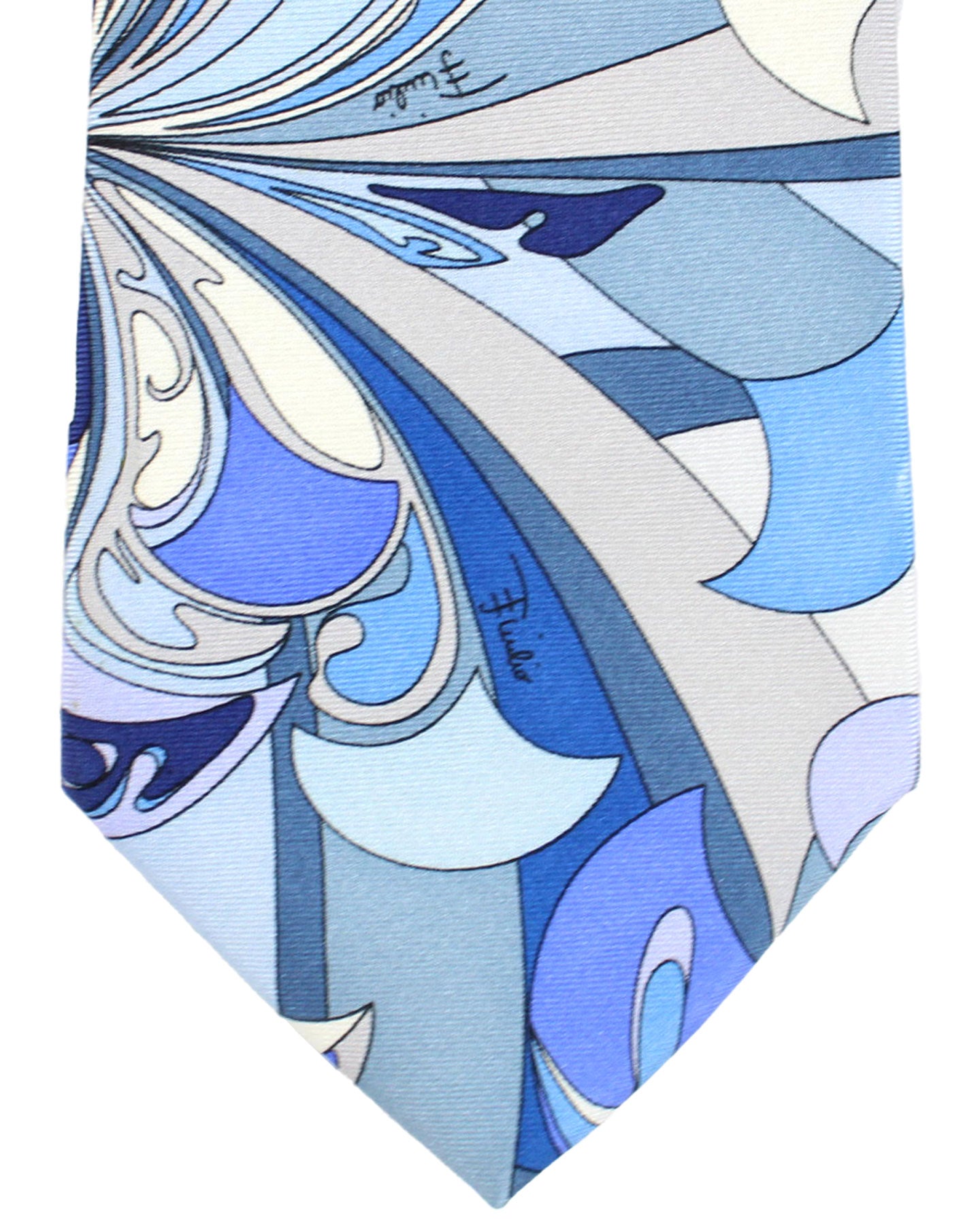 Emilio Pucci Italian Cotton Abstract Pocket Square