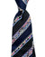 Emilio Pucci Silk Tie Signature Dark Blue Black Pink Purple Stripes Design