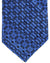 Stefano Ricci Tie Black Royal Blue Geometric - Pleated Silk