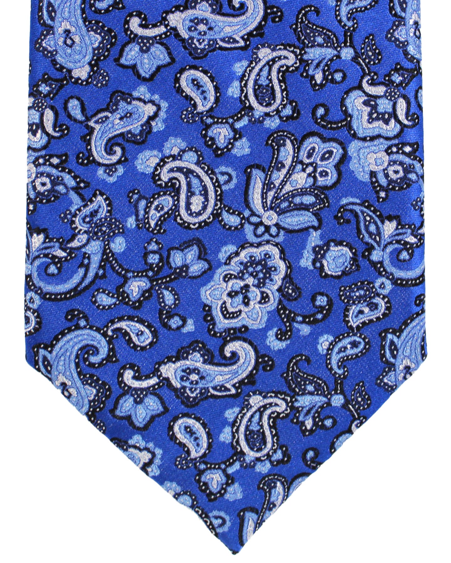 Stefano Ricci Silk Tie Dark Blue Paisley