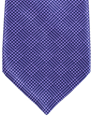 Stefano Ricci Silk Tie Purple Micro Houndstooth