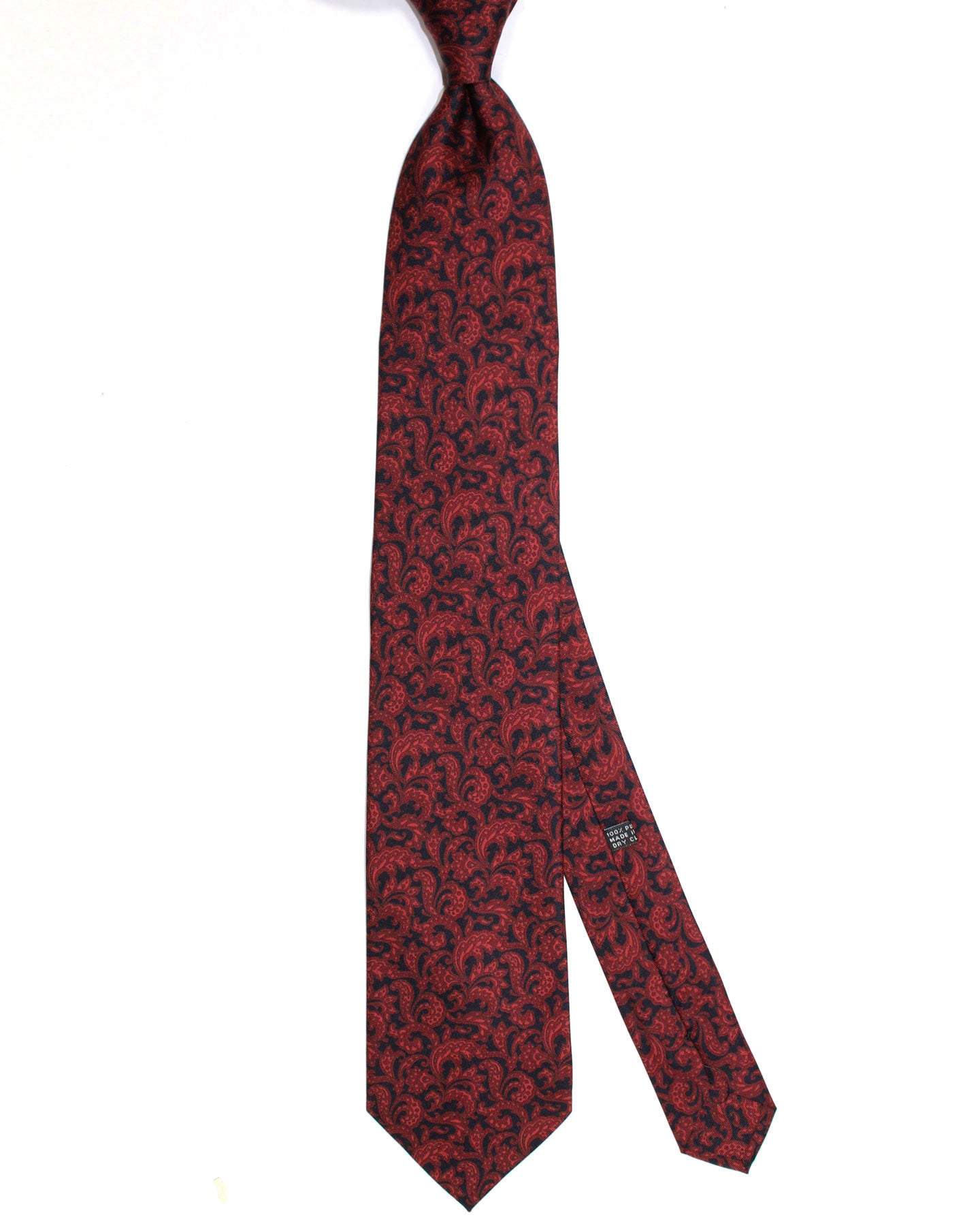 Stefano Ricci Silk Tie Maroon Ornamental