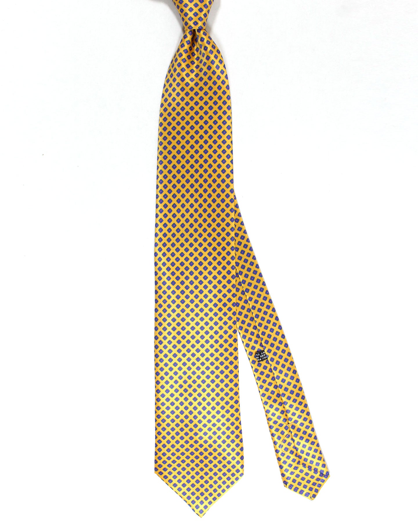 Stefano Ricci Silk Tie Orange Gold Micro Medallions