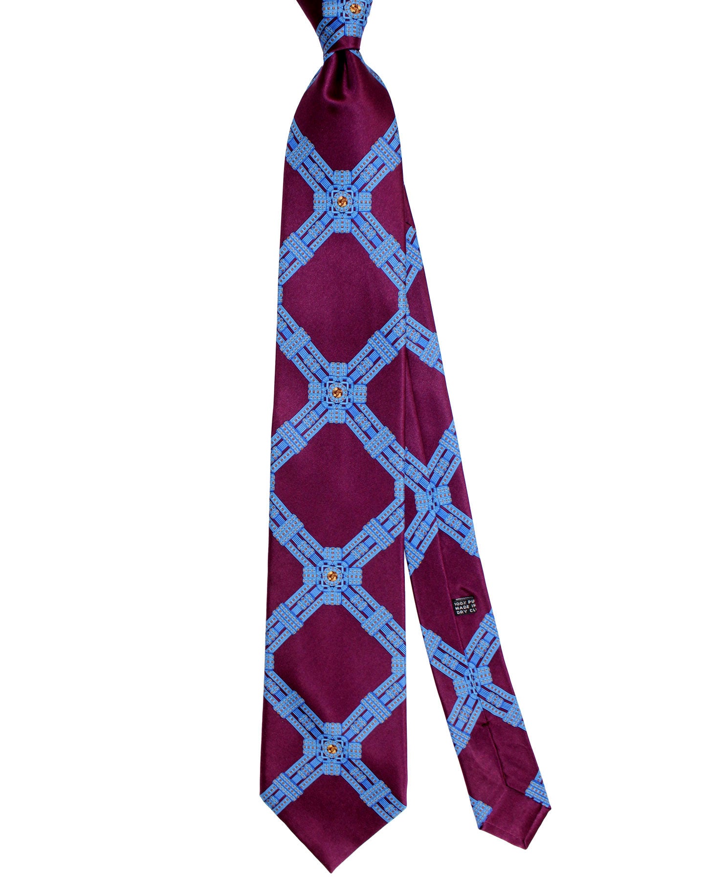 Stefano Ricci Silk Tie Purple Blue Medallions