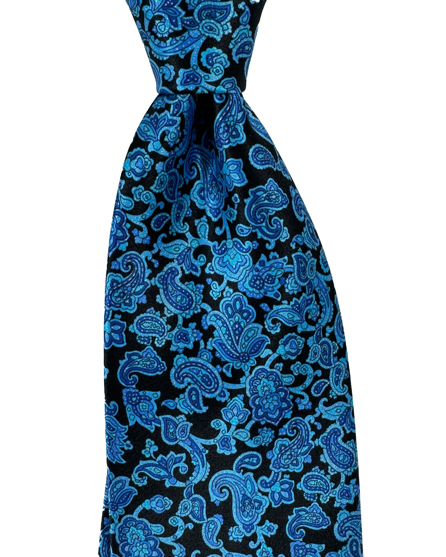 Stefano Ricci Silk Tie Blue Ornamental Paisley
