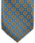 Stefano Ricci Silk Tie Metallic Blue Medallions Design