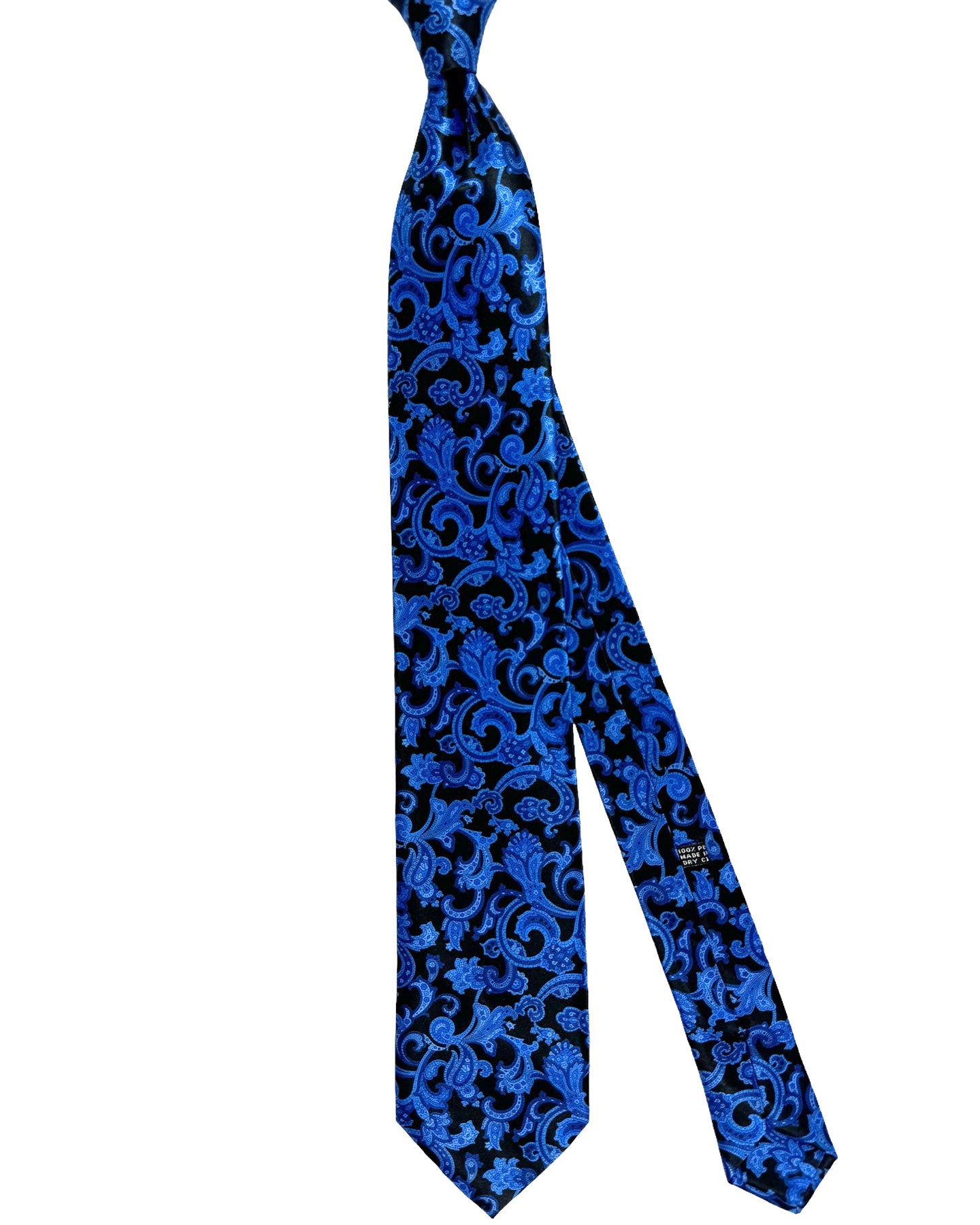 Stefano Ricci Tie Dark Blue Royal Blue Paisley Ornamental