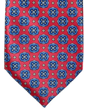 Stefano Ricci Tie Pink Blue Medallions Design